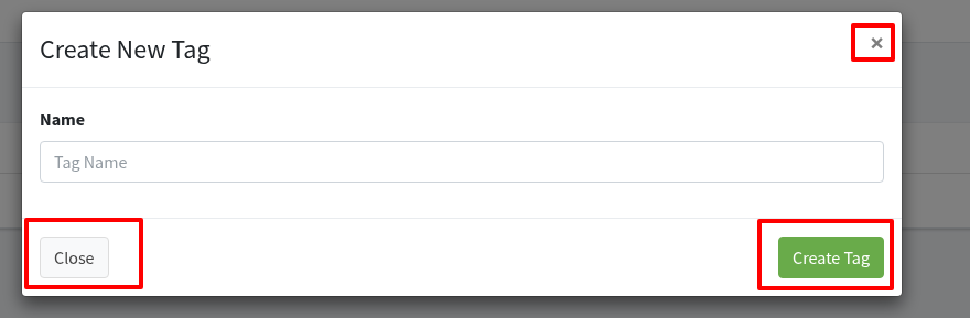 Create New Tag
