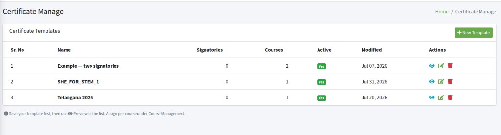 Certificate Manage
