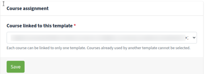 Course assignment