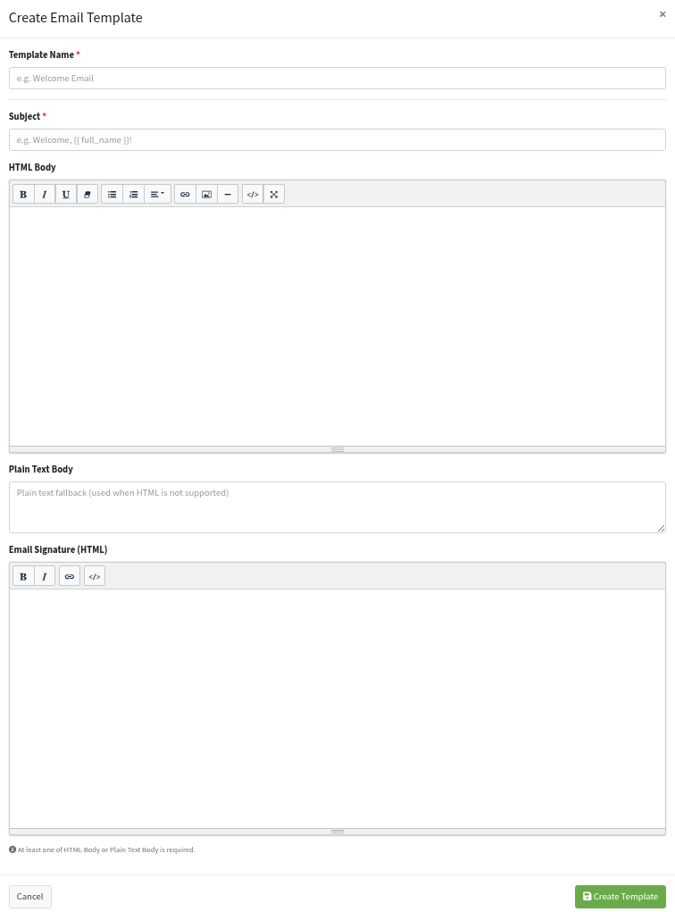 Create Email Template