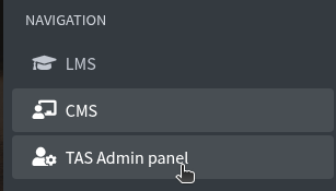 TAS Admin panel