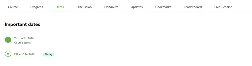 Dates tab