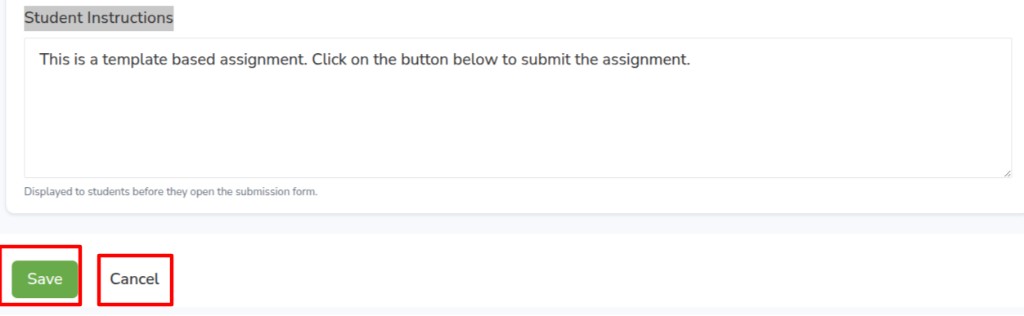 Student Instructions
