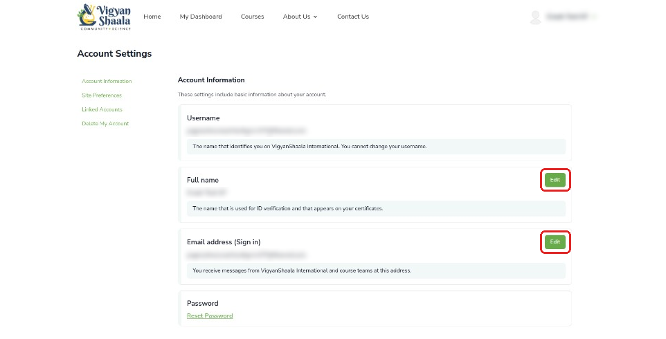 Account Information