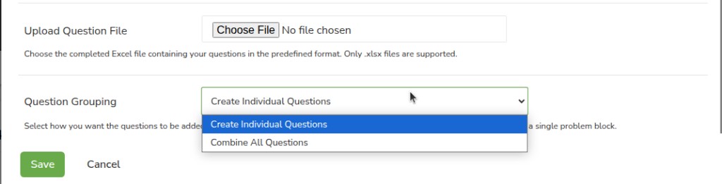 Question Grouping