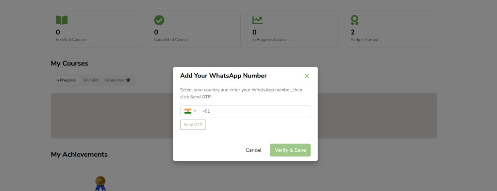 Add Your WhatsApp Number