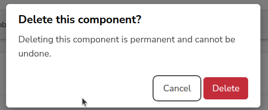 Delete this component?