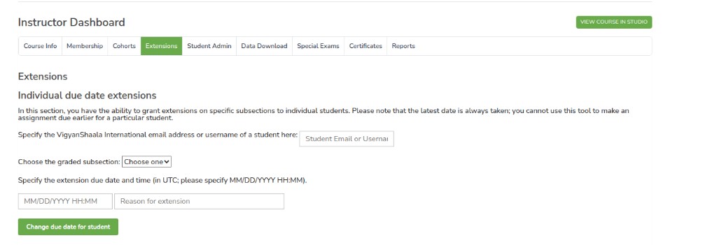 Individual due date extensions