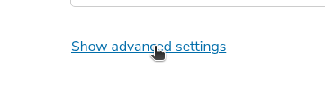 Show advanced settings