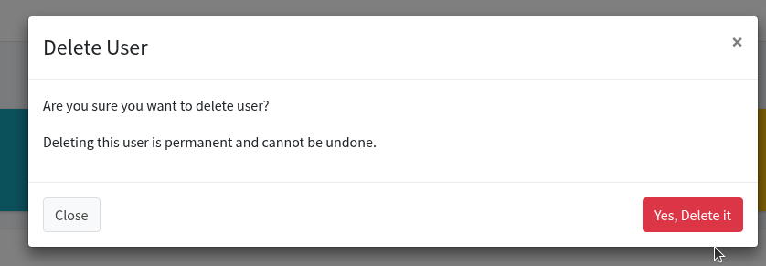 Delete User