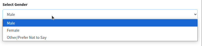 Select Gender