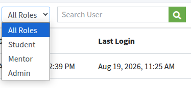 All Roles and Search User