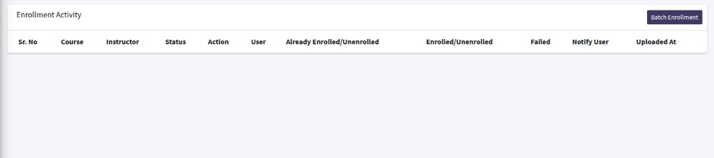 Enrollment Activity