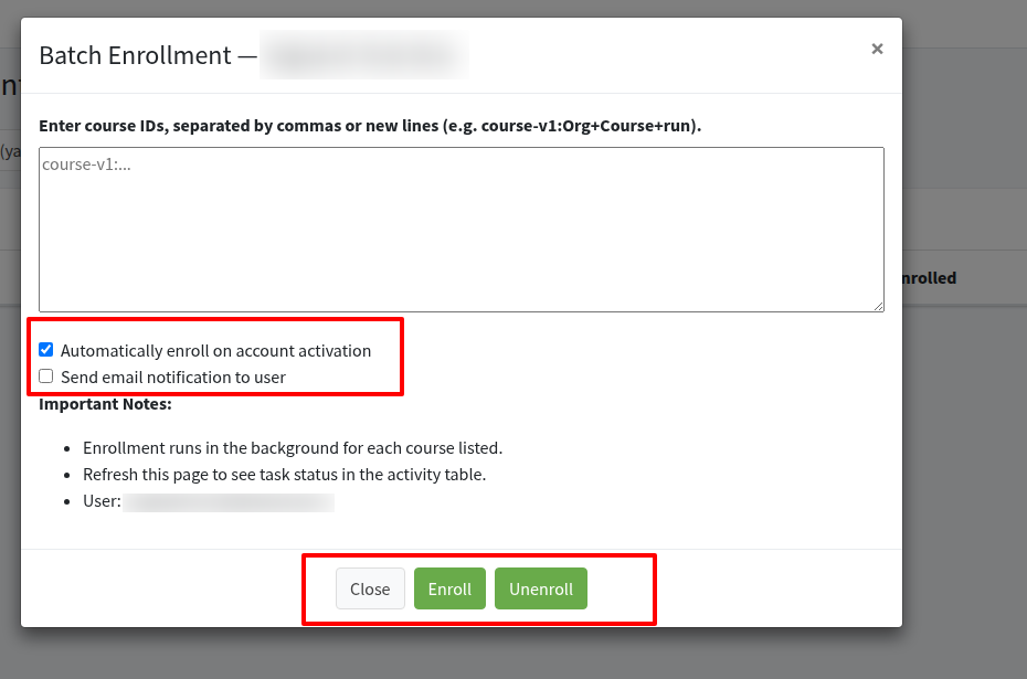 Batch Enrollment — (name)