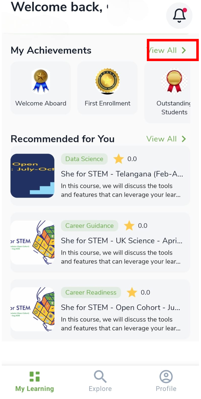My Achievements and Recommended