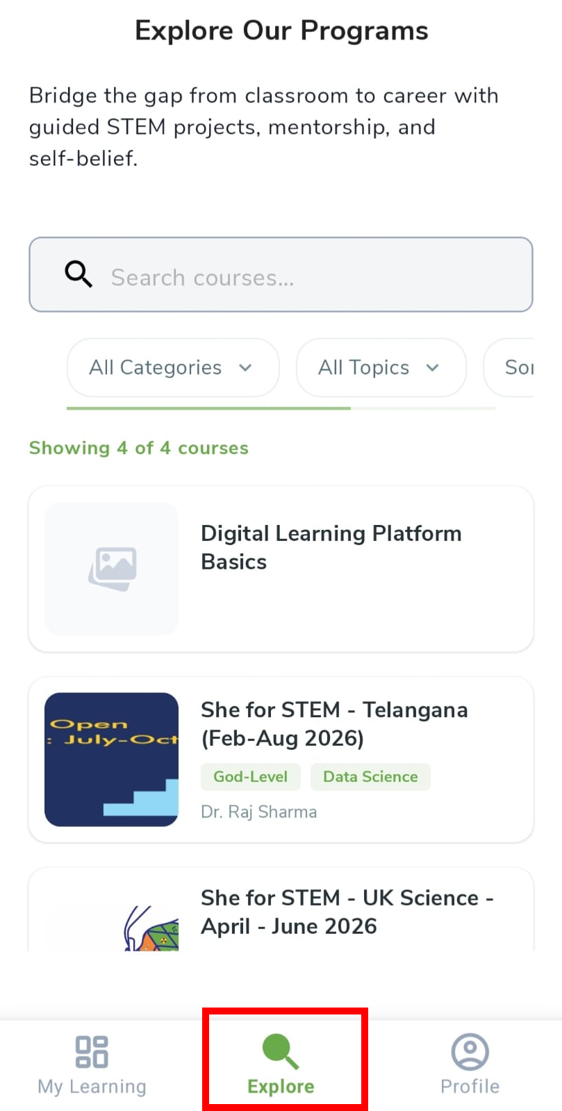 Explore Our Programs