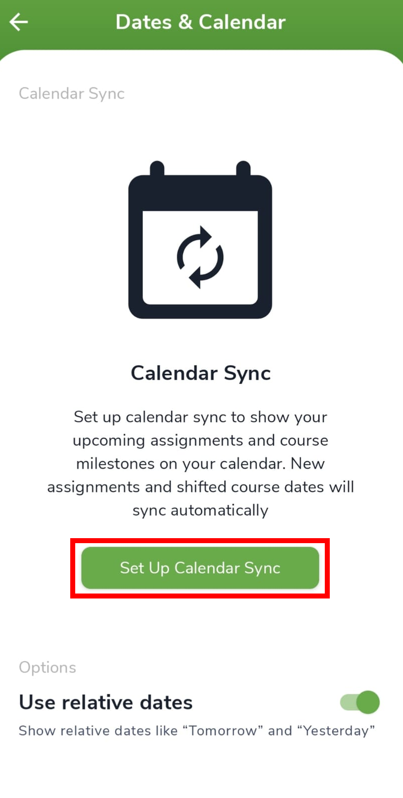 Calendar sync