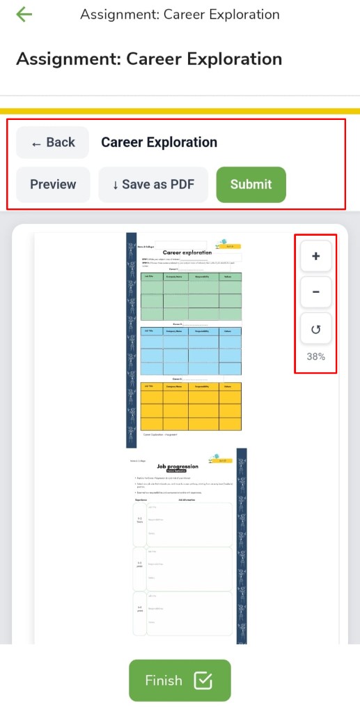 Assignment editor